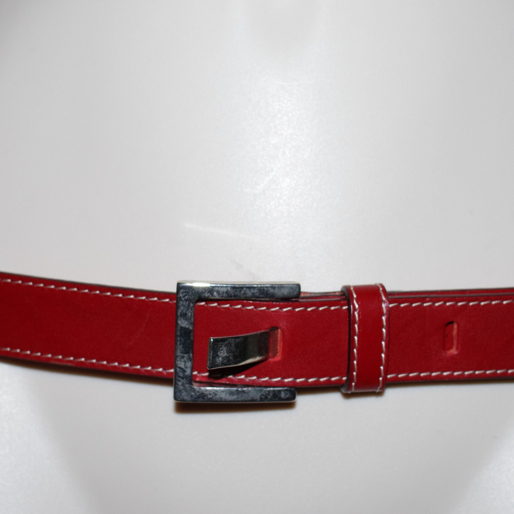 Albatros Vintage Women's Red Leather Belt Size M made Italy